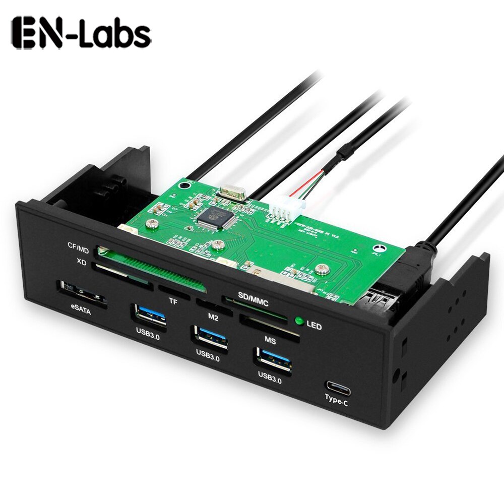 EN-Labs 5.25 ġ PC ǻ  г USB 2.0 ī , USB3.0,Type-C, eSATA,MD,SD/MMC,XD,TF,M2,MS,64G CF 